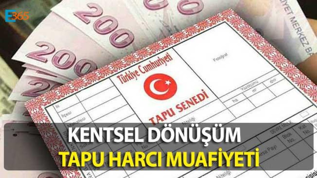 Bakan Kurum Kentsel Dönüşüm Tapu Harcı Muafiyeti Hakkında Açıklama Yaptı