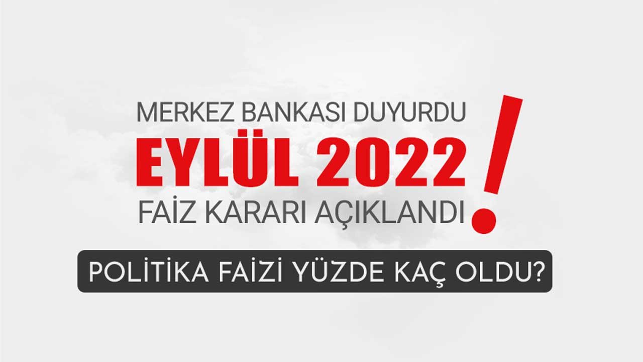 Son Dakika! Merkez Bankası Eylül ayı PPK toplantısı faiz kararı açıklandı! 100 baz puanlık indirim açıklandı