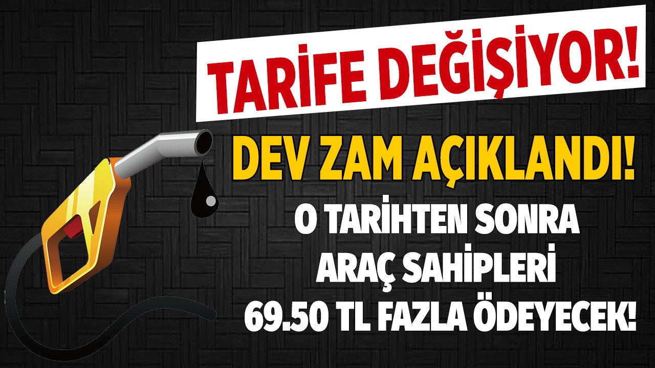 Motorine yeni zam açıklandı! O tarihten sonra alan araç sahipleri 69.50 TL fazla para ödeyecek