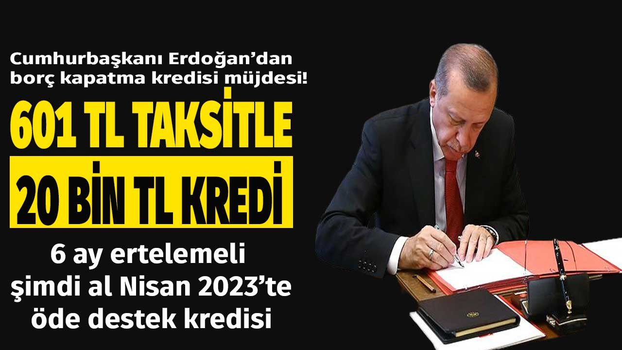 Halkbank aylık 601 TL taksitle şimdi al Nisan 2023'te öde 20000 TL borç kapatma kredisi veriyor!