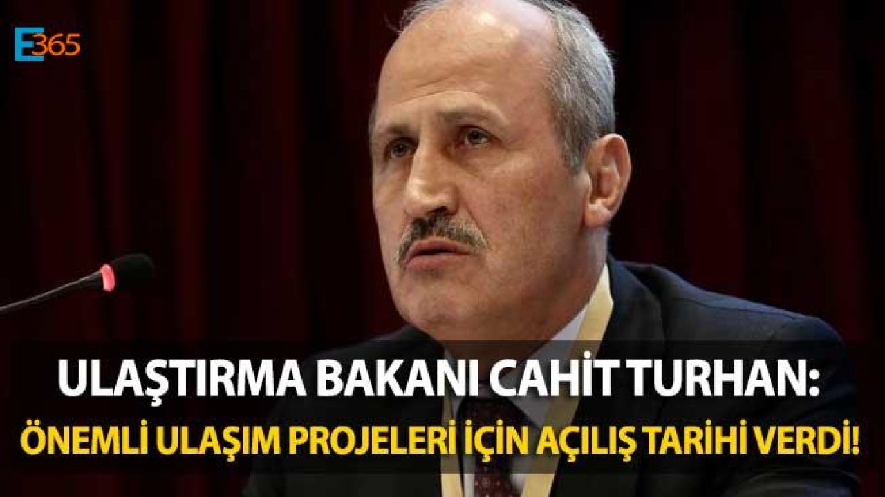 Bakan Turhan Açıkladı "Ankara İzmir YHT Projesi Ne Zaman Açılacak?"