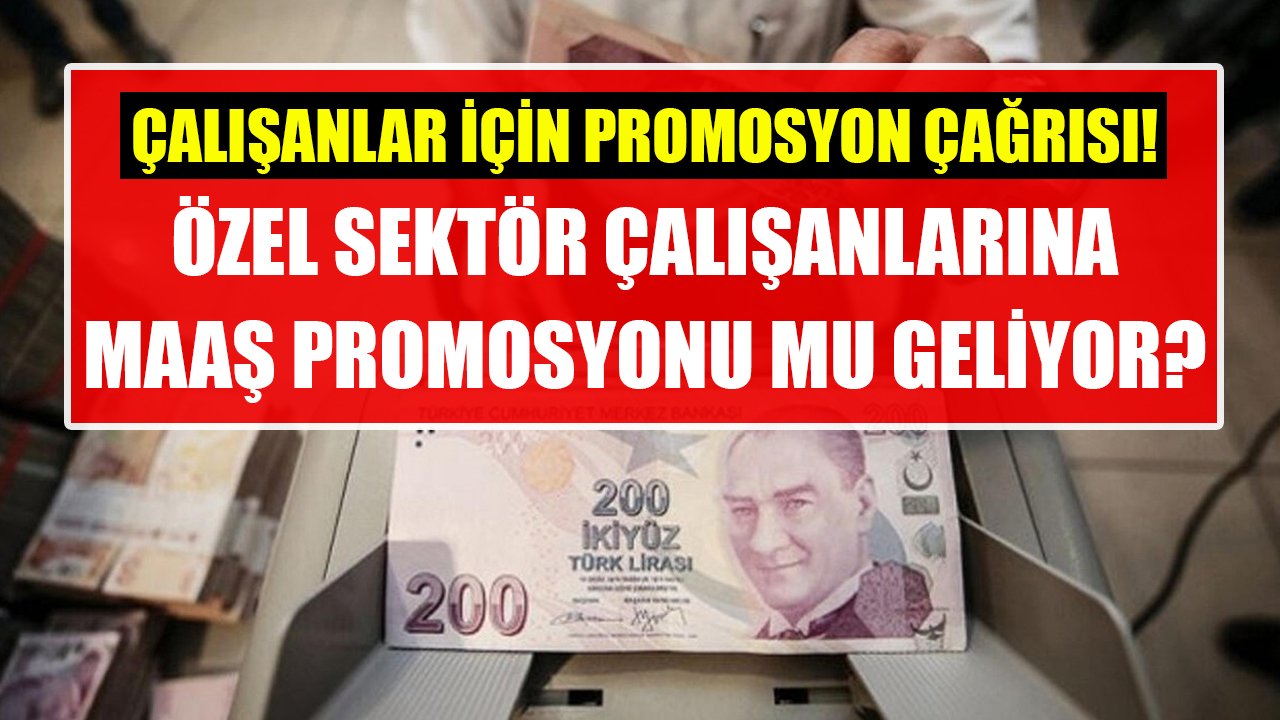 Milyonlarca çalışan için promosyon açıklaması! Özel sektör çalışanlarına maaş promosyonu mu geliyor!