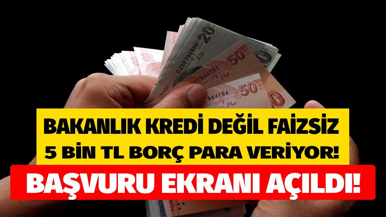 Devlet bu sefer kredi değil borç para müjdesi verdi o kişilere taksitle 5000 TL faizsiz verilecek