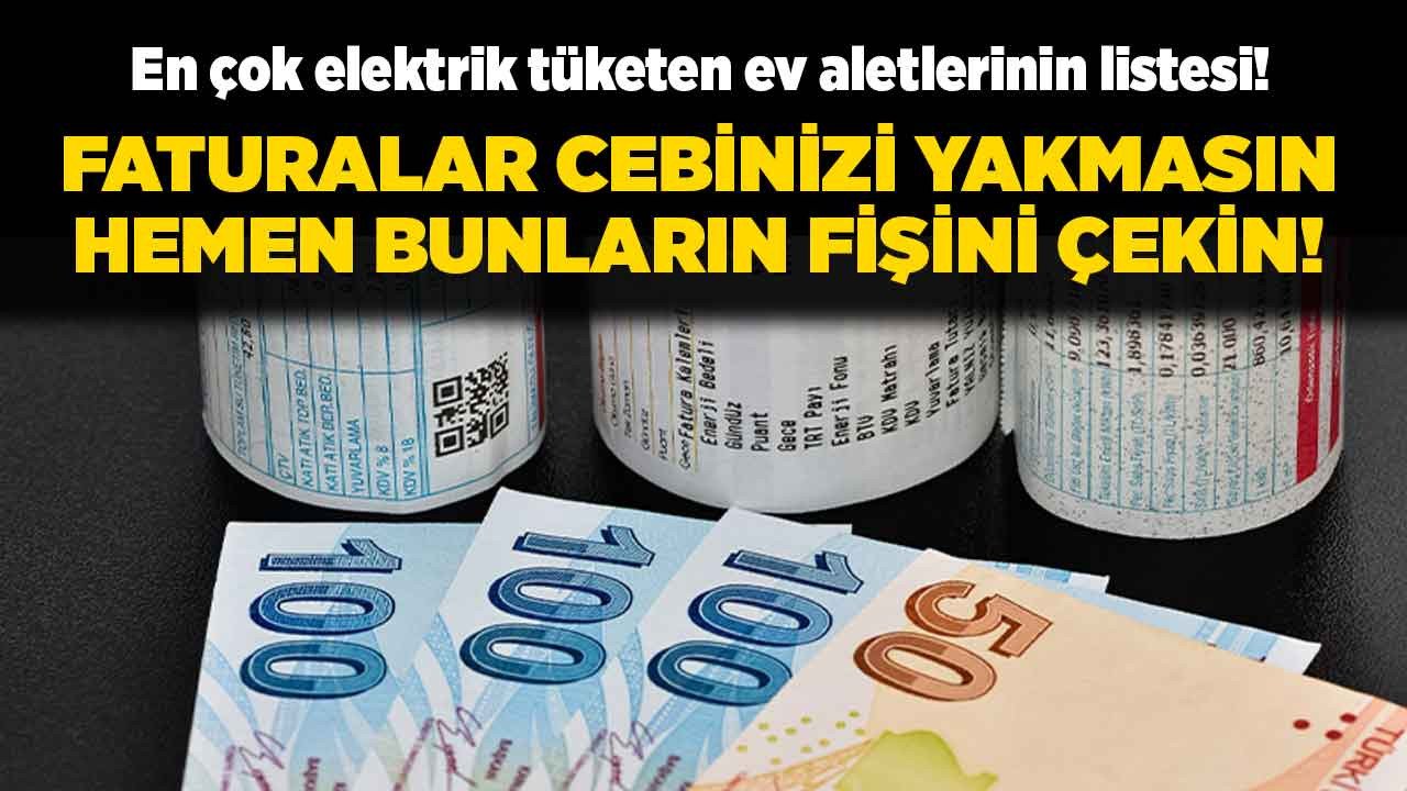 Faturalar cebinizi yaksın istemiyorsanız hemen bunların fişini çekin! İşte en çok elektrik tüketen ev aletleri