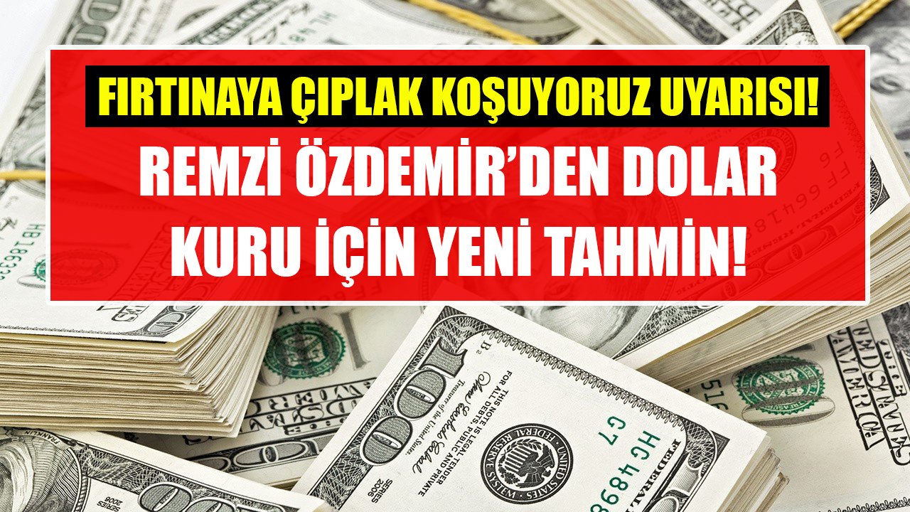 Fırtınaya çıplak koşuyoruz diyerek uyardı! Remzi Özdemir'den dolar kurunda yeni tahmin!