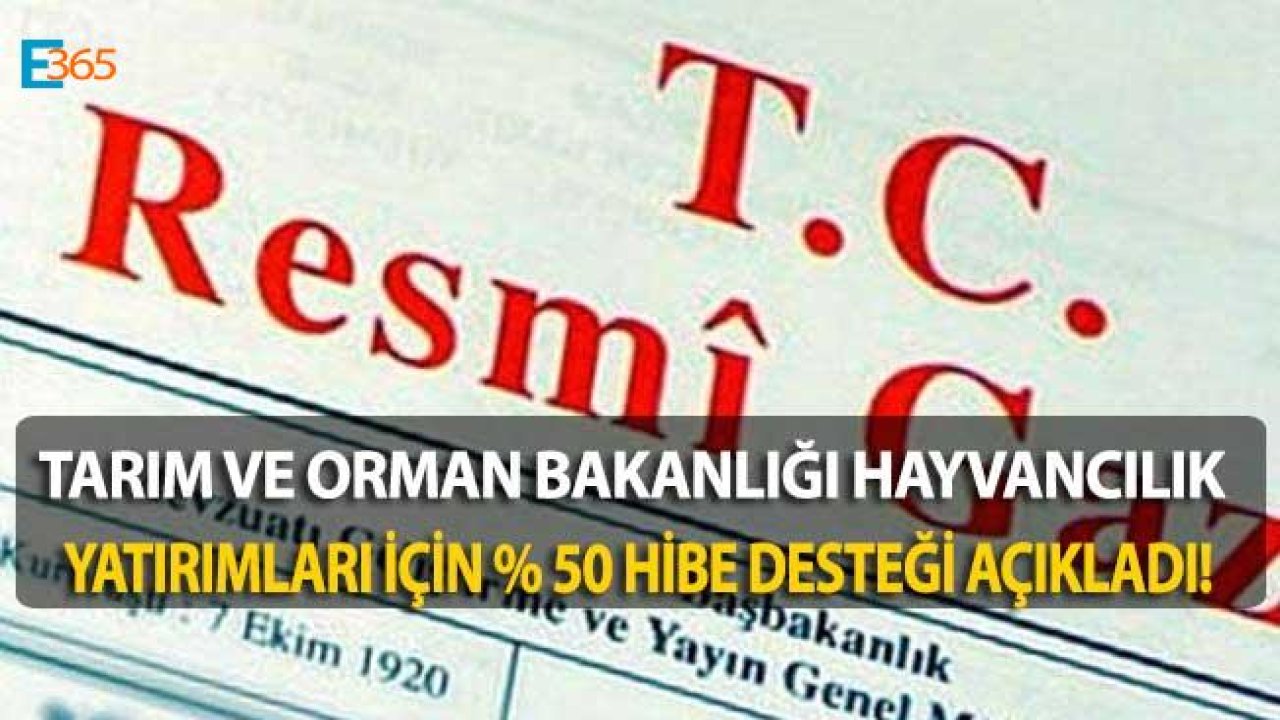 Yeni Hayvancılık Yatırımlarının Desteklenmesine İlişkin Hibe Desteği Resmi Gazete'de Yayımlandı!