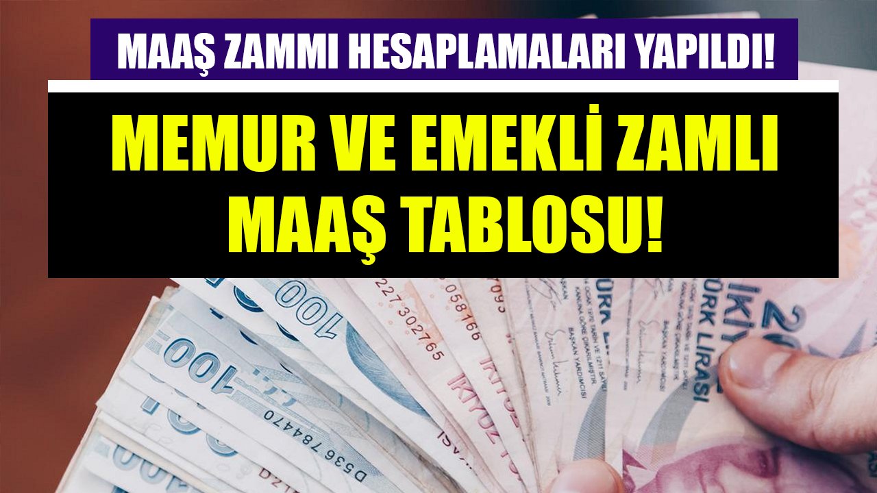 Son açıklanan resmi veriyle maaş zamları hesaplandı! Memur ve emekli zamlı maaş tablosu!