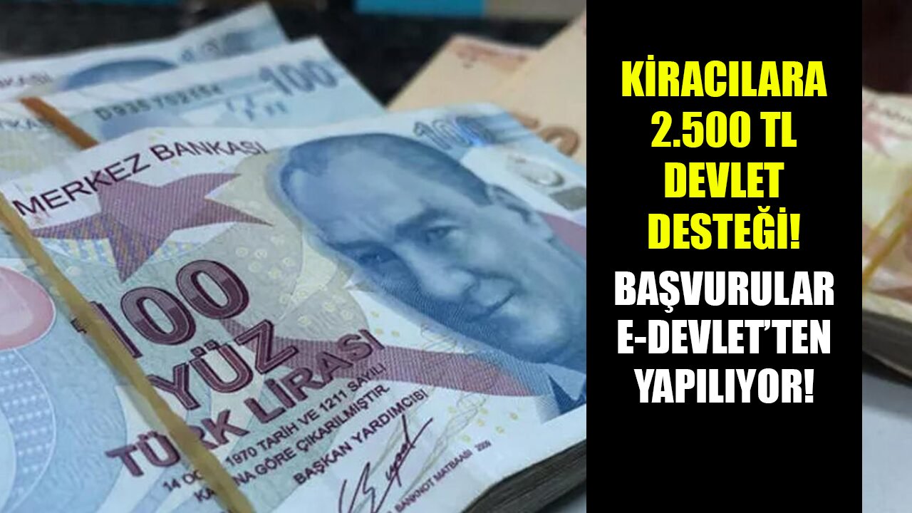 Kiracılara 2.500 TL devlet desteği! Başvurular E-Devlet’ten yapılıyor!