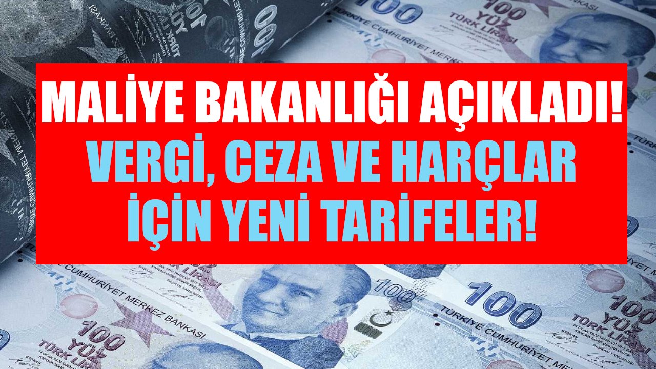 Maliye Bakanlığı açıkladı, ceplere ateş düşecek! Vergi, ceza, harçlar için yeni tarifeler!