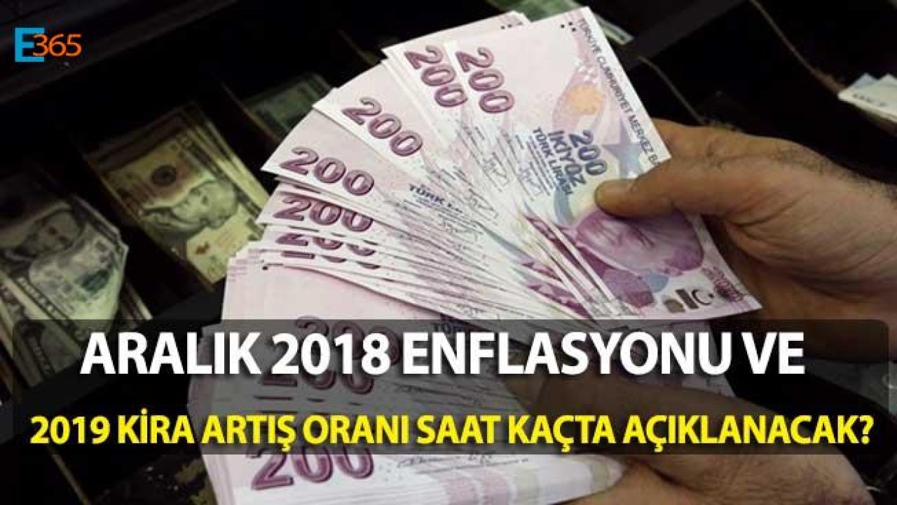 Aralık 2018 Enflasyonu, 2019 Ocak Kira Artış Oranı TEFE TÜFE Saat Kaçta Açıklanacak?