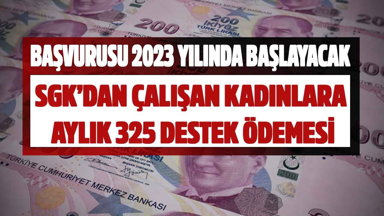 2. faz başvurusu 2023 yılında başlayacak SGK çalışan kadınlara ve annelere devlet desteği aylık 325 Euro ödeyecek