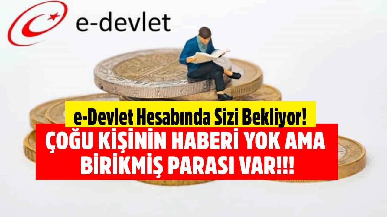 Çoğu kişinin haberi yok ama birikmiş parası var e-Devlet hesabında sizi bekliyor