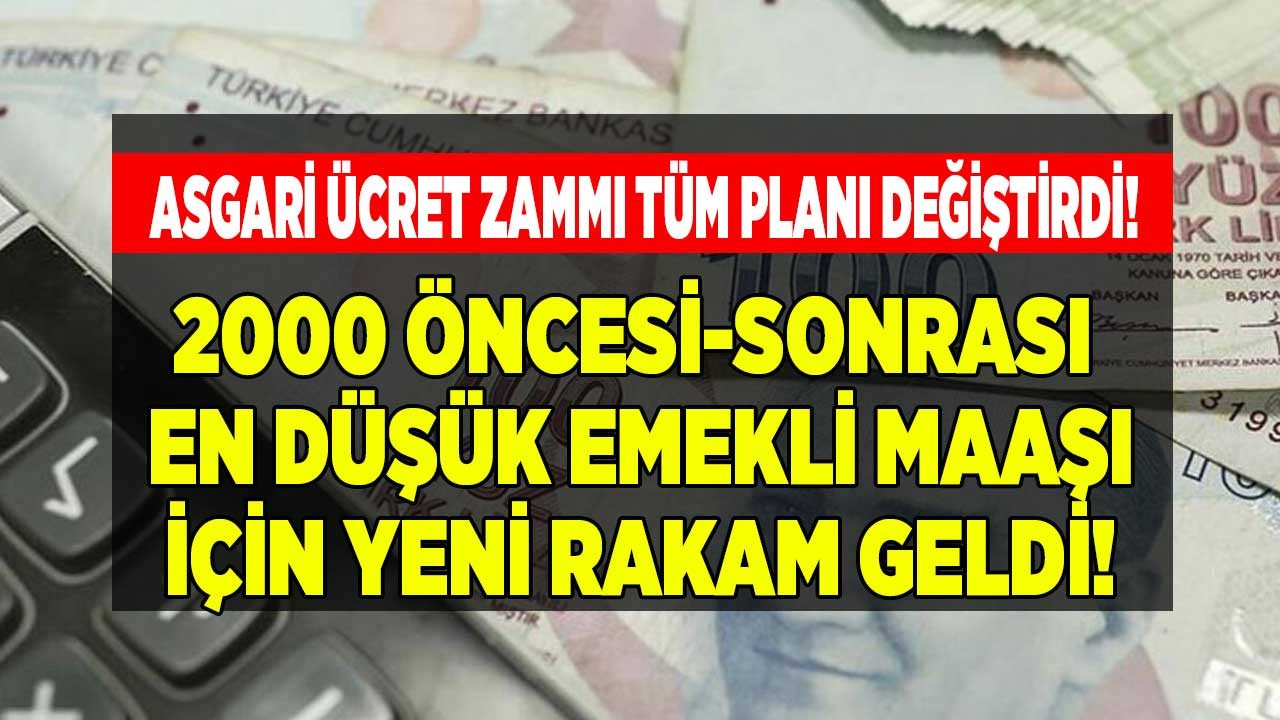 Asgari ücret tüm planı değiştirdi masaya bu rakamlar ilk kez geldi! 2000 öncesi sonrası 4A 4B 4C SSK Bağkur Memur emeklisi maaş zammı hesaplama