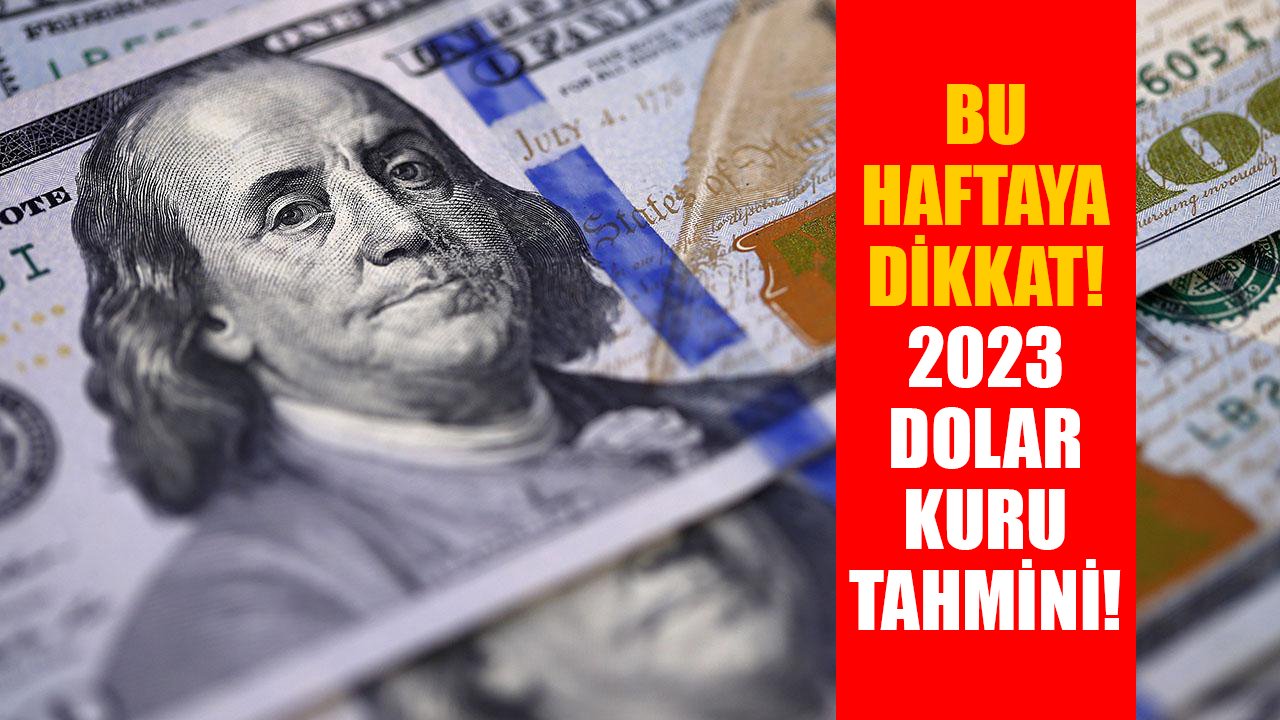 Bu hafta dolar kuruna dikkat uyarısı! 2023 yılı dolar kuru tahminlerini açıkladı!