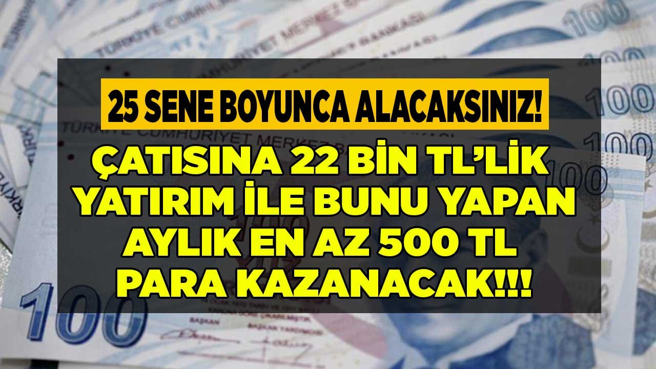 Çatısına 22 bin liralık yatırım ile bunu yapan 25 sene boyunca aylık en az 500 TL para kazanacak