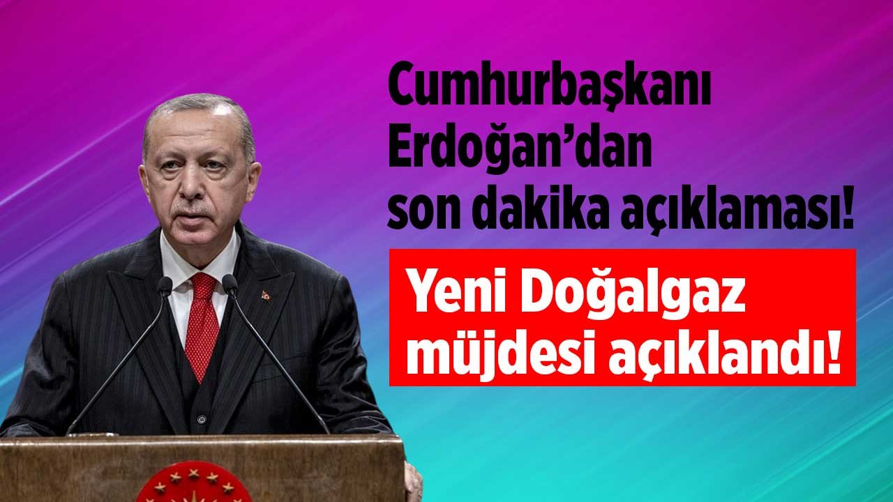 Cumhurbaşkanı Erdoğan beklenen müjdeyi açıkladı! Doğalgazda yeni müjdeler ne?