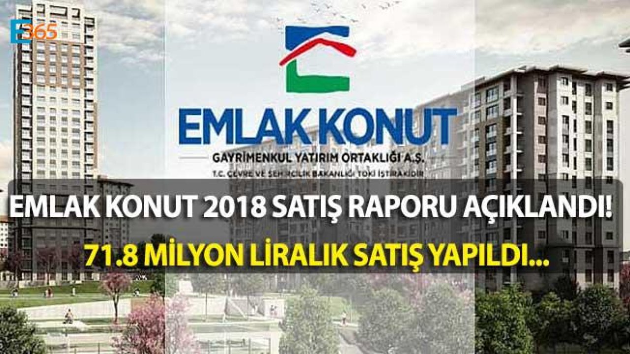 Emlak Konut 2018 Yılı Satış Raporu Açıklandı! 1 Yılda 71 Milyarlık Satış Yapıldı