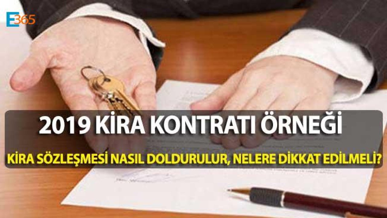 Kira Kontratı Örneği 2019