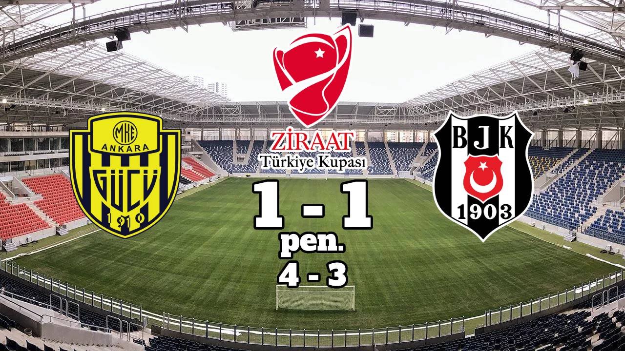 Ankaragücü Beşiktaş'ı Penaltılarda Devirmeyi Başardı