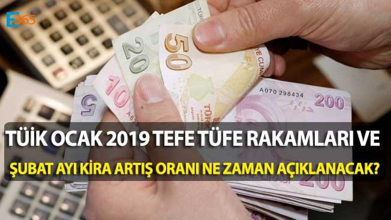 TÜİK Ocak 2019 TEFE TÜFE Enflasyon Rakamları ve  Şubat Ayı Kira Artış Oranı Ne Zaman Açıklanacak?