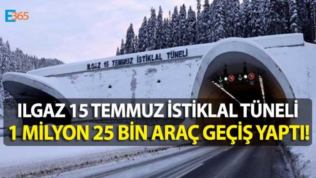 15 Temmuz İstiklal Ilgaz Tüneli 1 Milyon 25 Bin Aracın Geçişini Sağladı