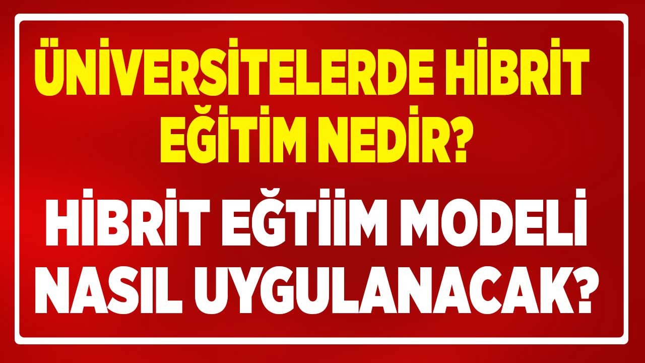 Hibrit eğitim modeli nedir, üniversitelerde hibrit eğitim sistemi nasıl olacak?