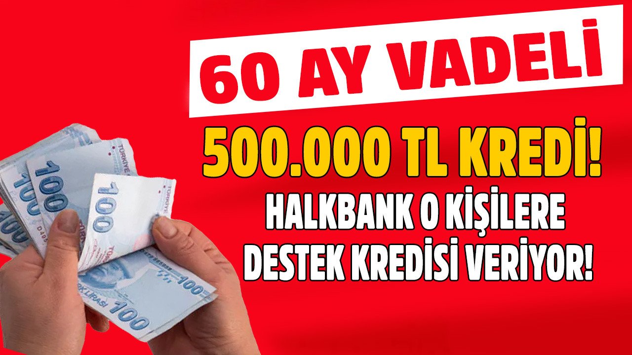 Halkbank o kişilere verecek! 60 ay vadeli 500.000 TL limitli destek kredisi başvurusu başladı