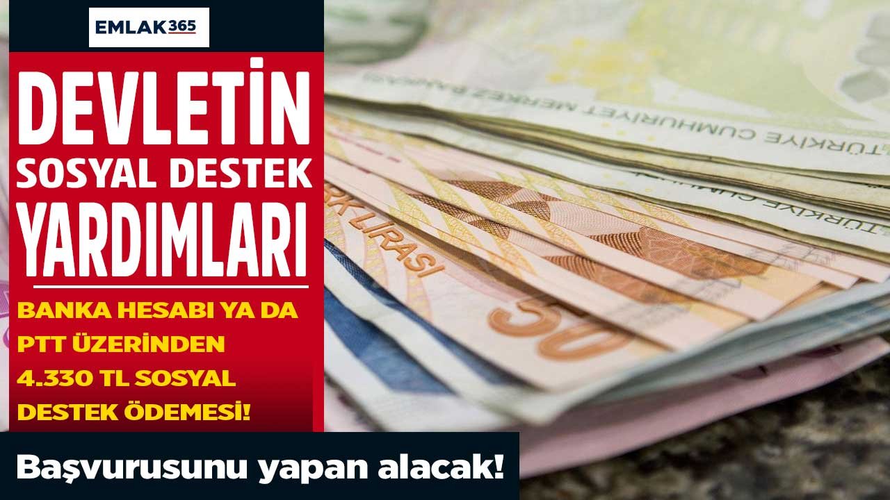 PTT ya da banka hesabına yatırılacak! e Devlet başvurusu yapana o şartla 4.330 TL sosyal destek ödemesi