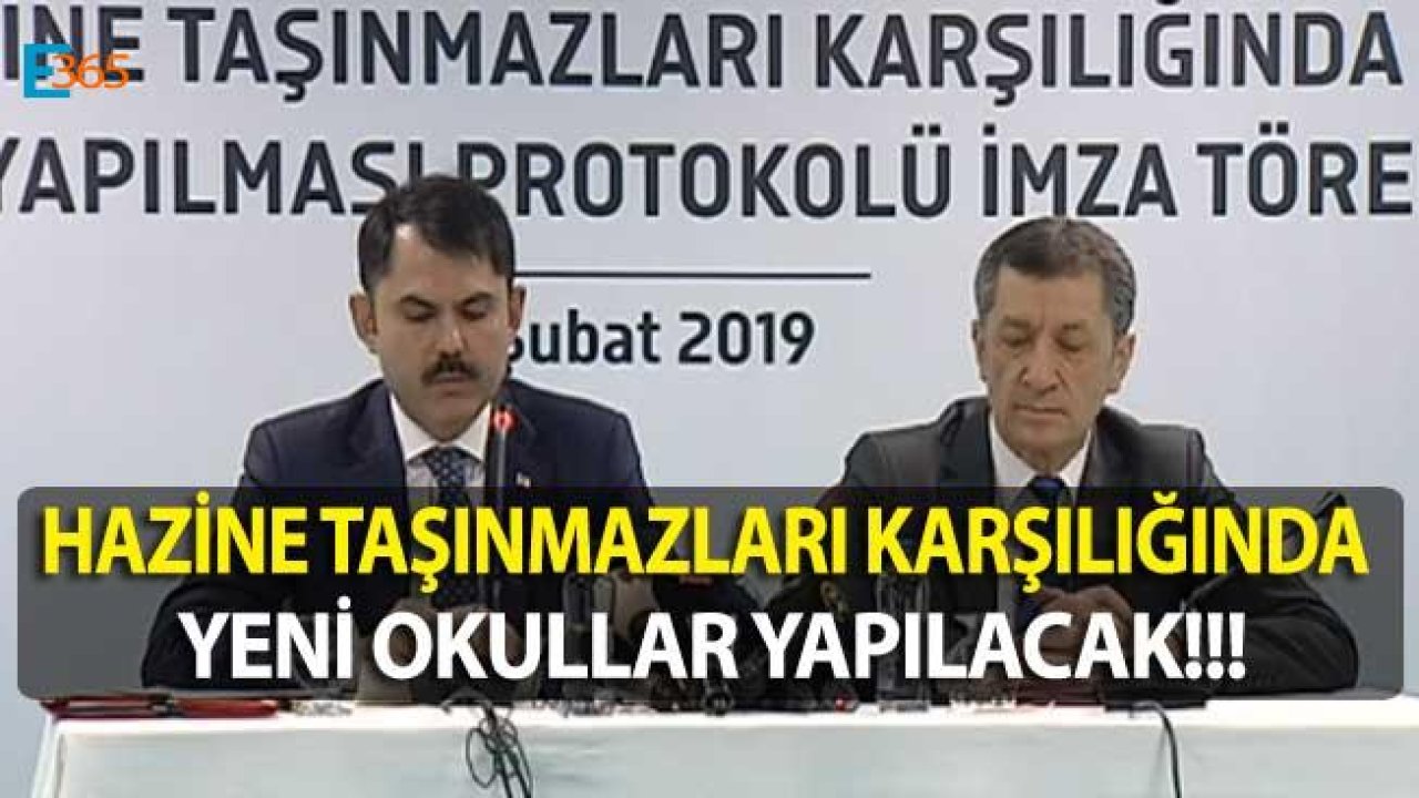 Hazine Taşınmazları Karşılığında Okul Yapılması Protokolü İmzalandı!