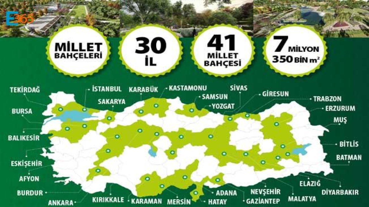30 Farklı İlde 41 Millet Bahçesi İle 7 Milyon Metrekare Yeşil Alan Geliyor!