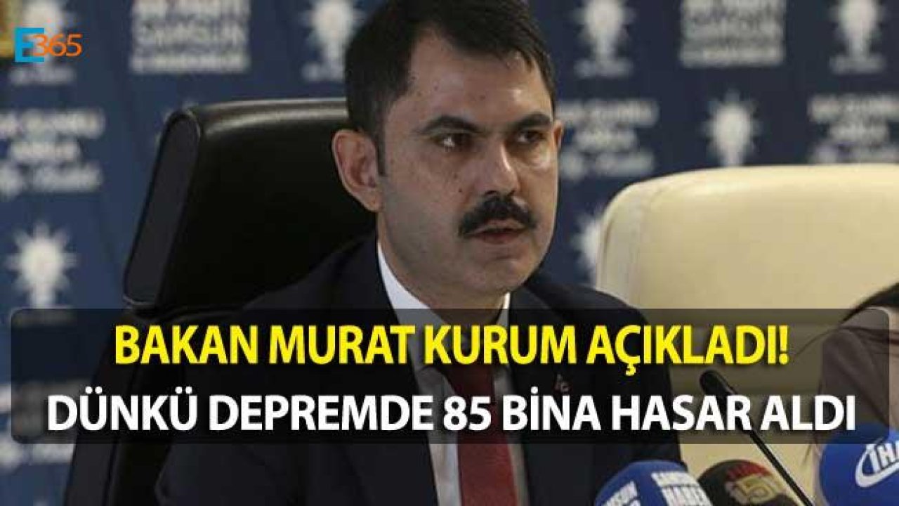 Bakan Murat Kurum Ayvacık Depremi Bilançosunu Açıkladı! 85 Konut Hasar Gördü