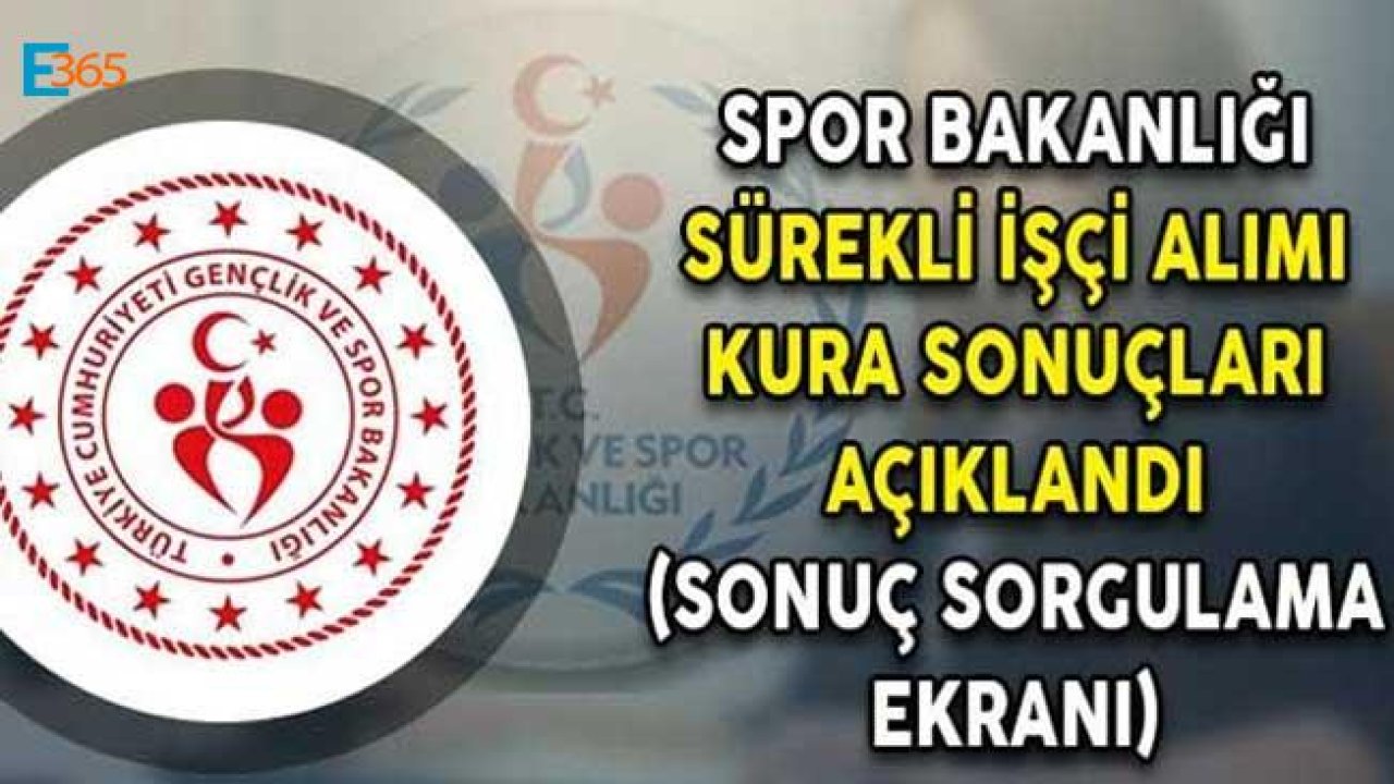 Son Dakika! Gençlik ve Spor Bakanlığı Kura Sonuçları Açıklandı