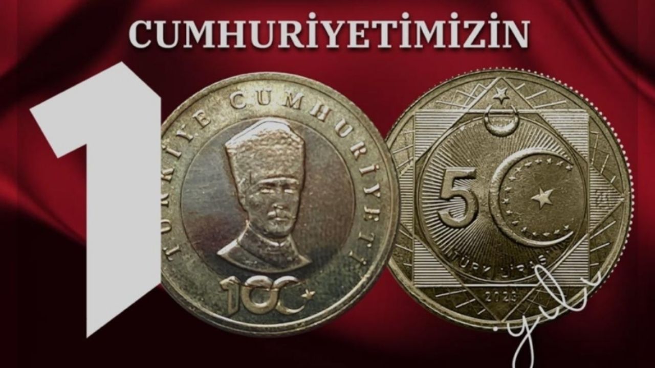 Hazine ve Maliye Bakanlığı Cumhuriyet'in 100. yılına özel 5 Türk lirası hatıra parasını duyurdu!