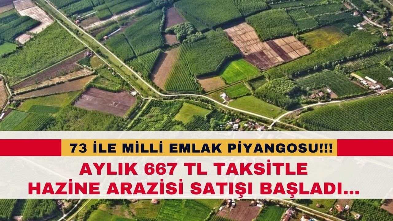 Birikmiş parası olana Milli Emlak piyangosu! 667 TL taksitle satılık hazine arazisi arsa yatırımı fırsatı