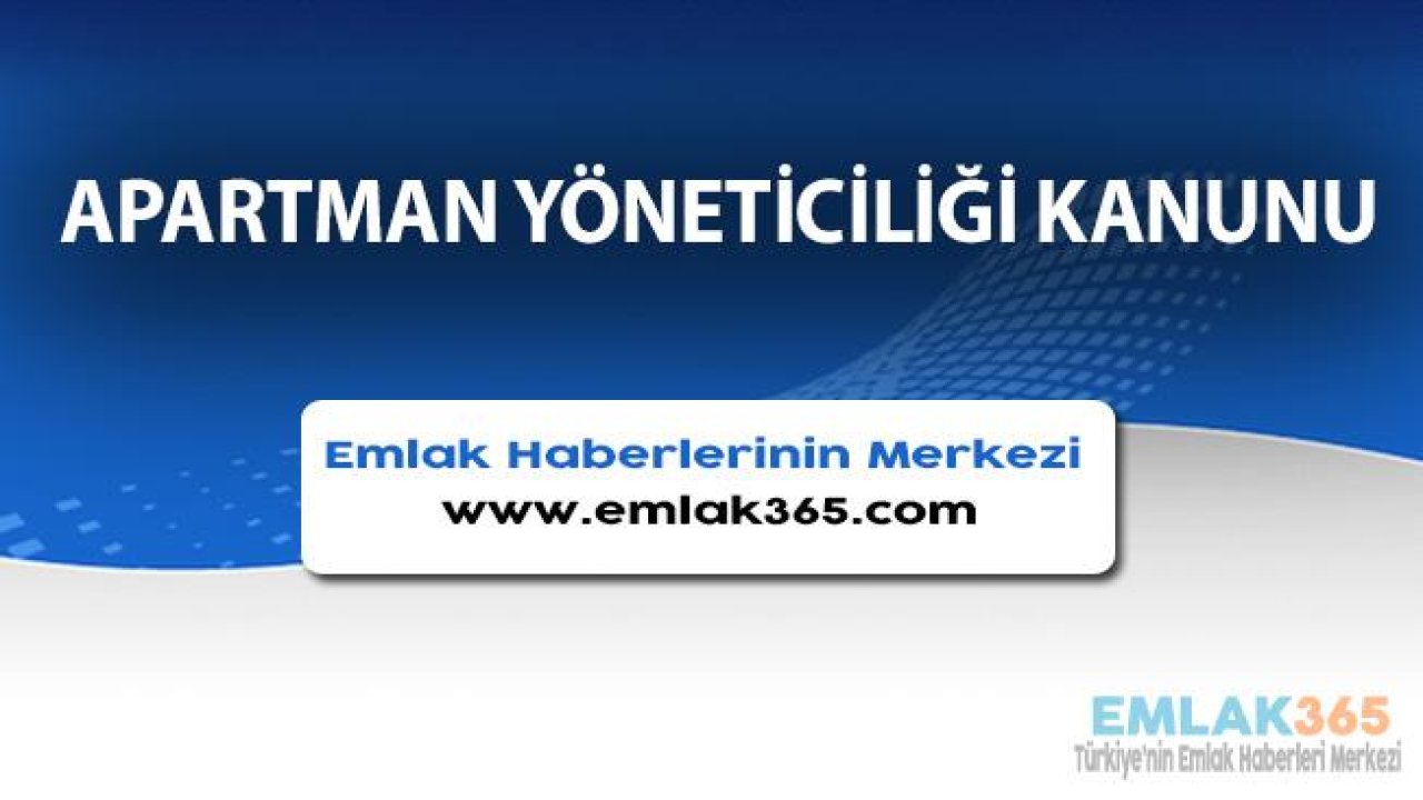 Apartman Yöneticiliği Kanunu