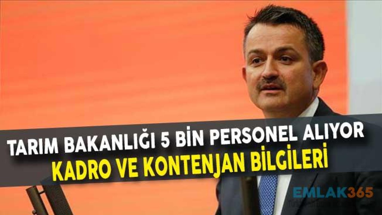 Tarım Bakanlığı 5 Bin Personel Alımı Kadro Ve Kontenjan Bilgileri