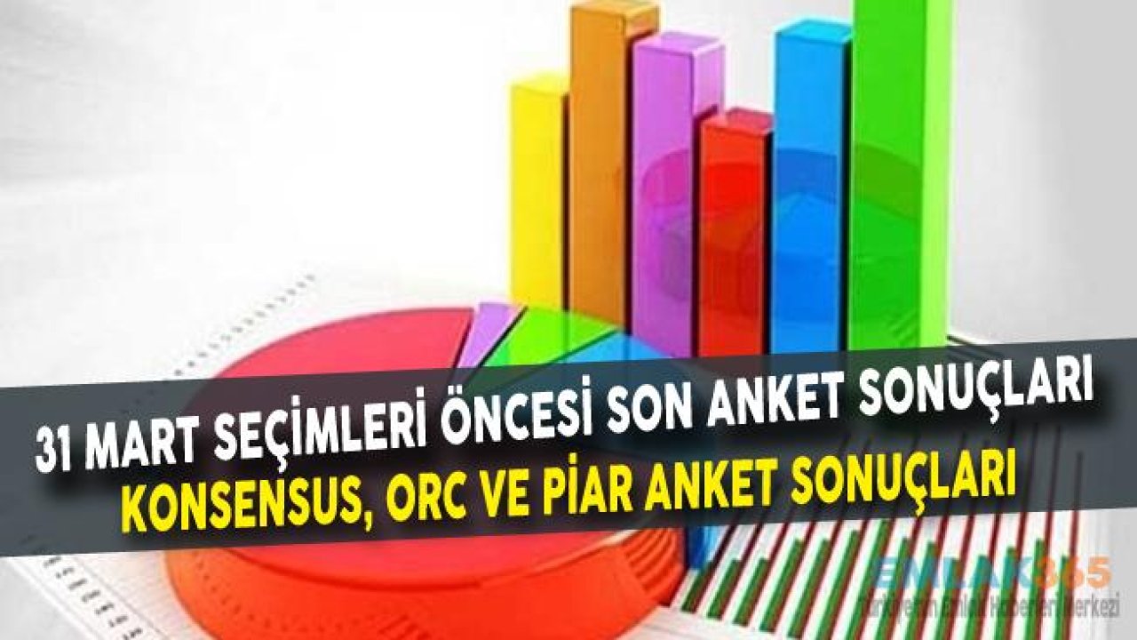 Konsensus, PİAR, ORC Son Seçim Anketi Sonuçları 2019