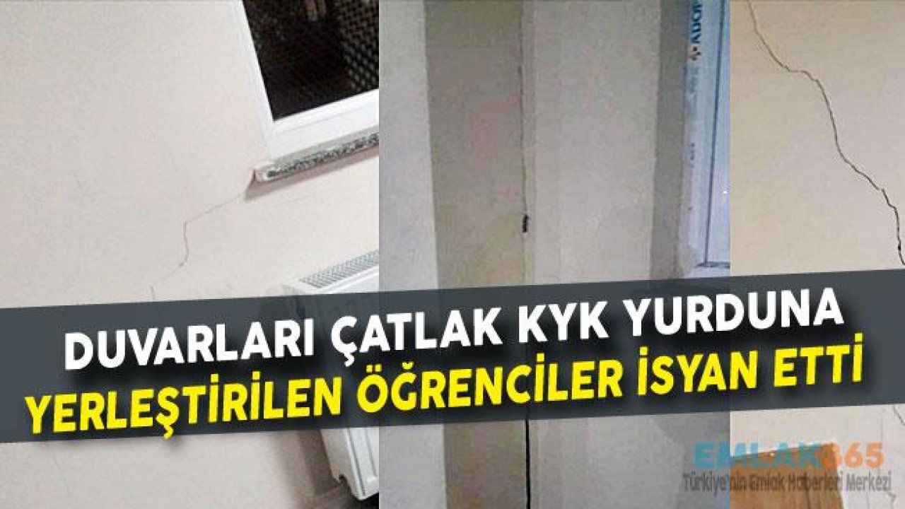 Kars KYK Yurdunda Büyük Skandal! Duvarları Çatlak Yurda Öğrenci Yerleştirdiler