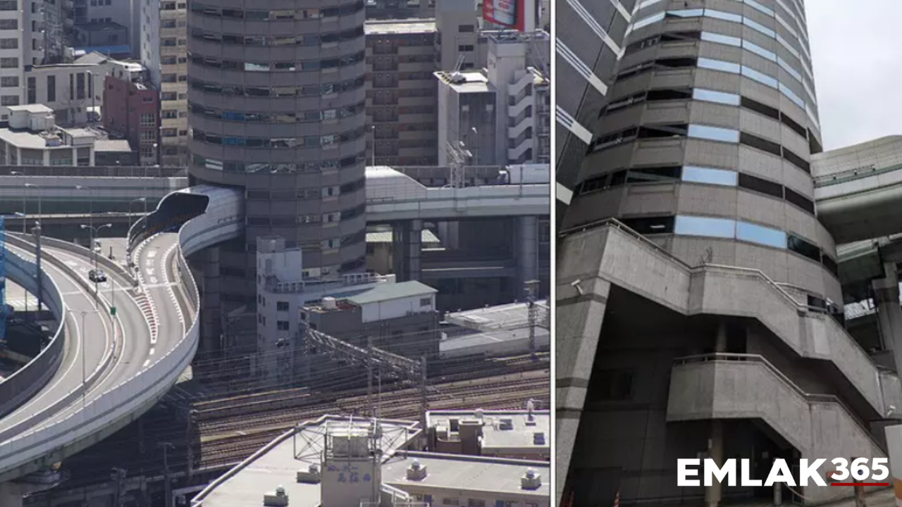 Bu binanın tam ortasından otoyol geçiyor!