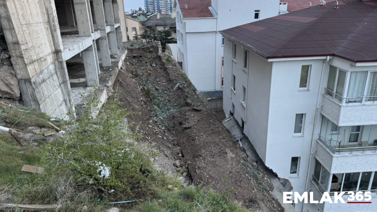 Yağış sonrası korkutan çökme: İstinat duvarı apartmanın üzerine devrildi