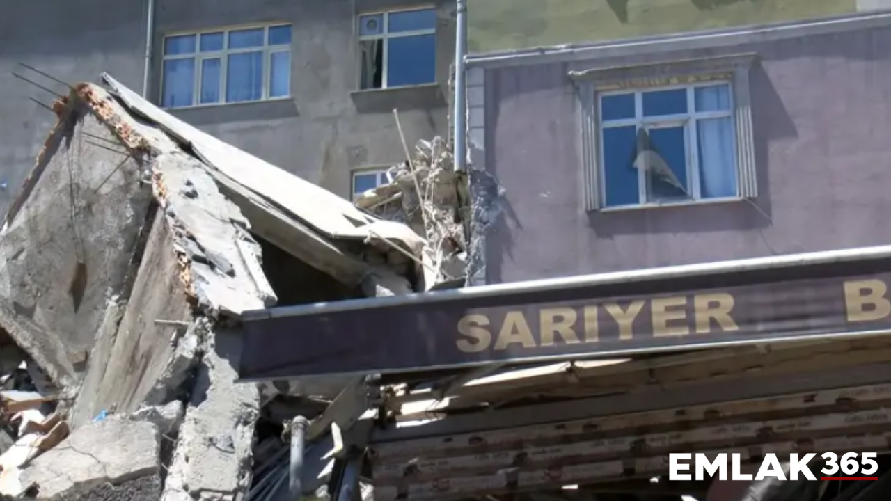 Küçükçekmece’de yıkılan bina komşu apartmanın üzerine devrildi