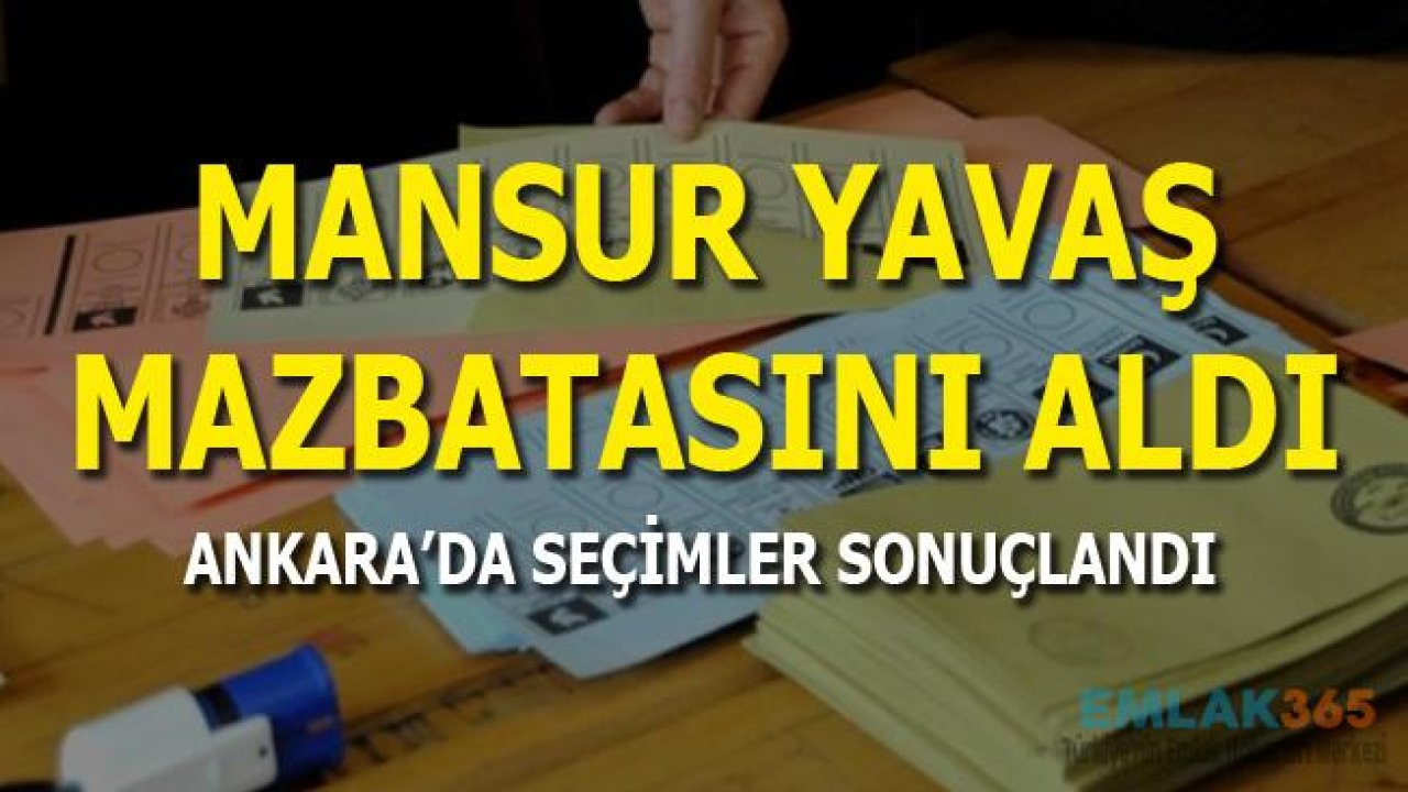 Ankara Seçim Sonuçları Resmileşti, Mansur Yavaş Mazbatasını Aldı!