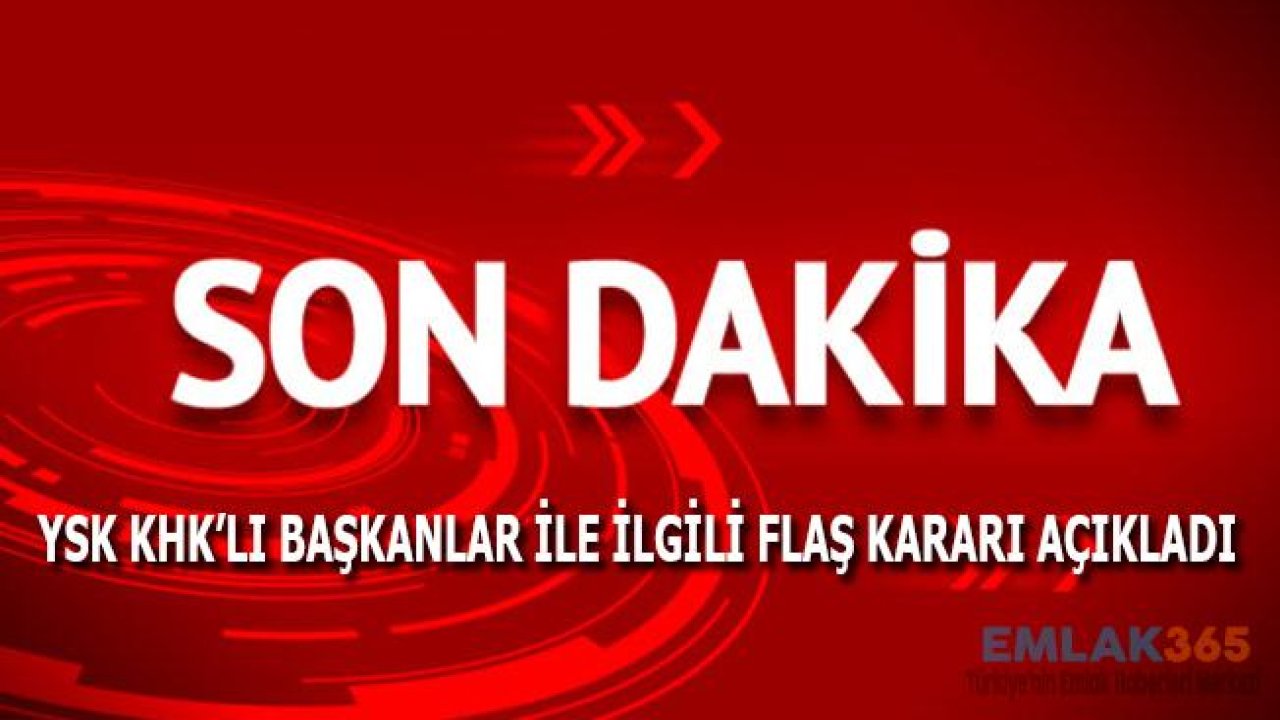 YSK'dan Son Dakika Mazbata Kararı!