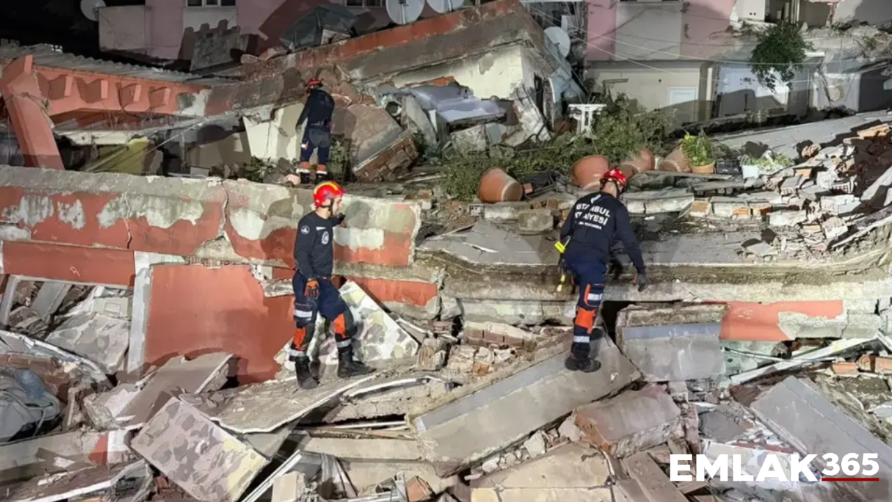 Bahçelievler’de tahliye edilen bina çöktü