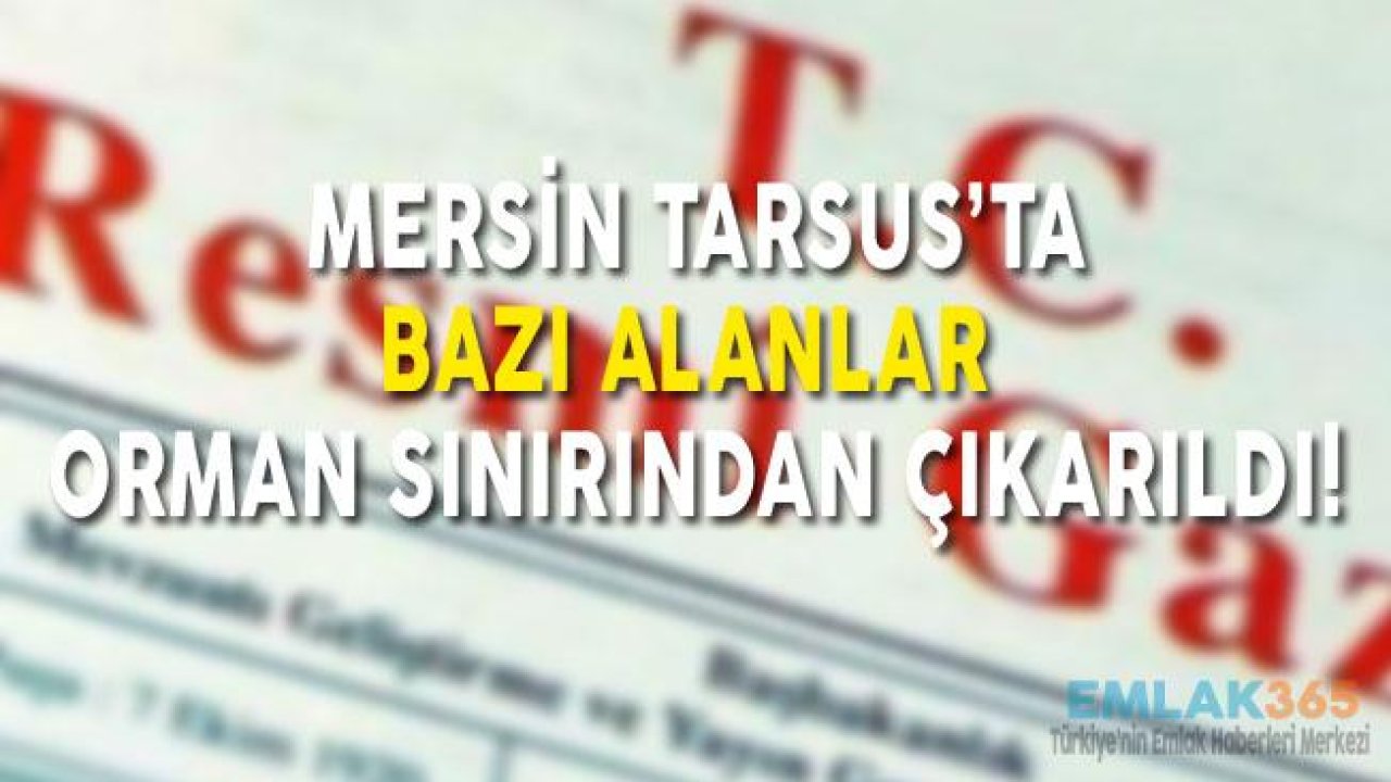 Mersin Tarsus İçin Bazı Alanların Orman Sınırı Dışına Çıkarılması Kararı Yayımlandı!