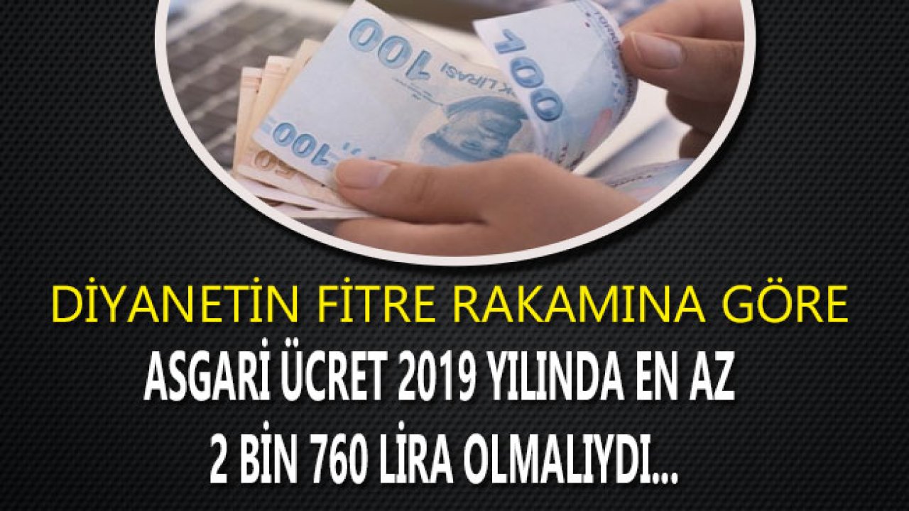 Diyanet Fitre Hesabına Göre Asgari Ücret En Az 2 Bin 760 Lira Olmalı