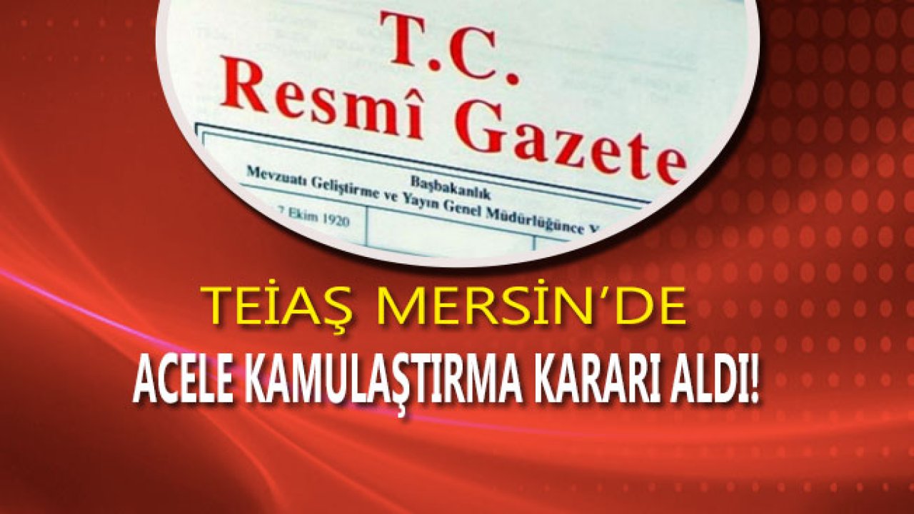 TEİAŞ Mersin Anamur ve Evciler'de Acele Kamulaştırma Kararı Yayımladı