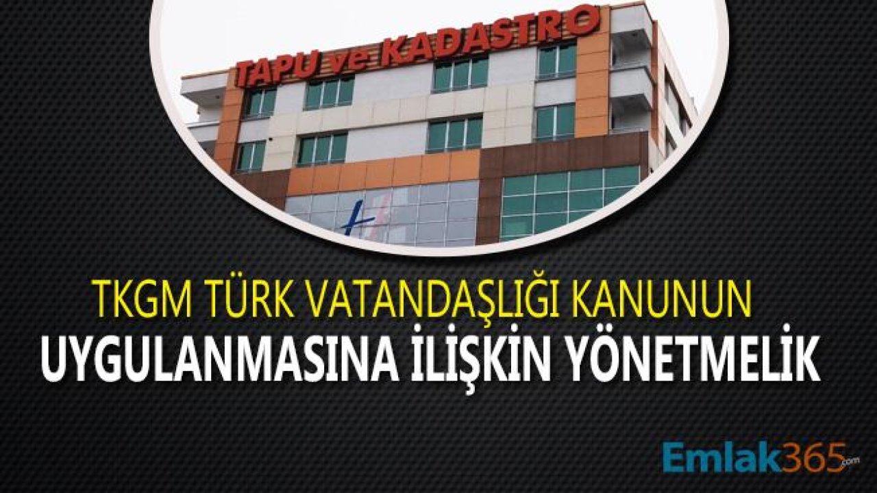 TKGM Türk Vatandaşlığı Kanununun Uygulanmasına İlişkin Yönetmelik Yayımladı