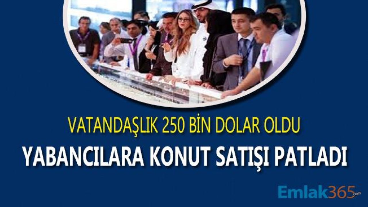 Vatandaşlık 250 Bin Dolar Oldu, Yabancılara Konut Satışı Rekora Koştu