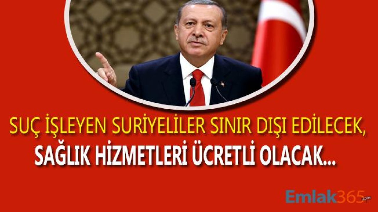 Cumhurbaşkanı Erdoğan Açıkladı! "Suç İşleyen Suriyeliler Sınırdışı Edilecek"